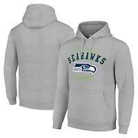 Unisex Starter Heather Gray Seattle Seahawks Logo Pullover Hoodie