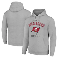 Unisex Starter Heather Gray Tampa Bay Buccaneers Logo Pullover Hoodie