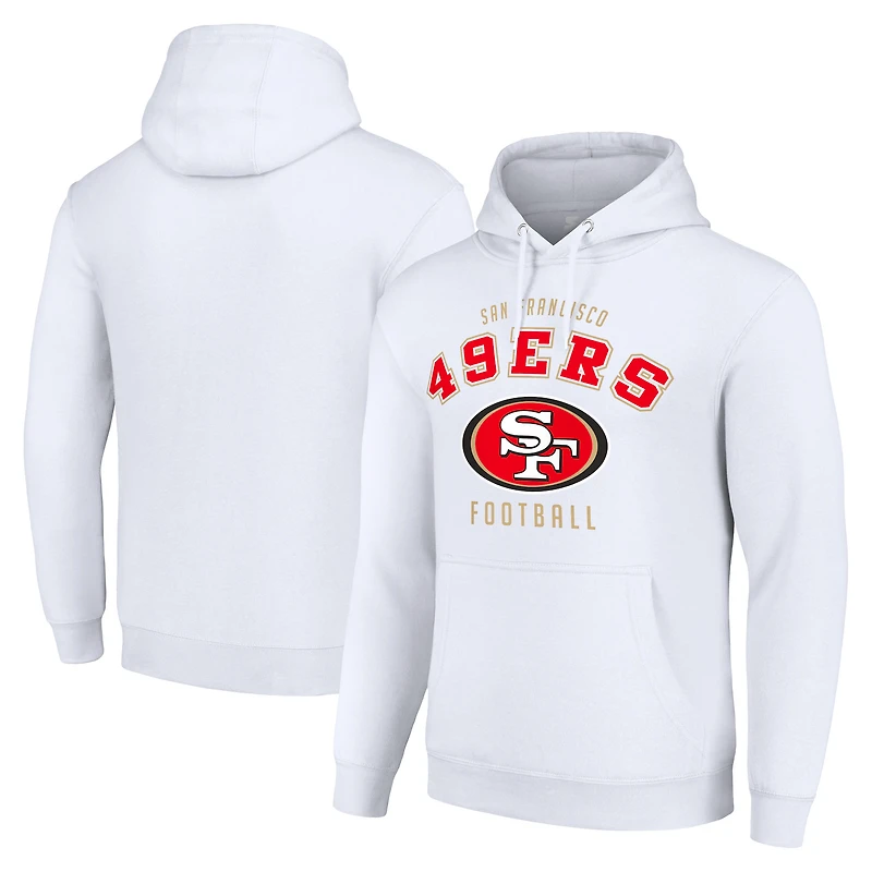 Unisex Starter White San Francisco 49ers Logo Pullover Hoodie