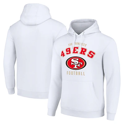 Unisex Starter White San Francisco 49ers Logo Pullover Hoodie