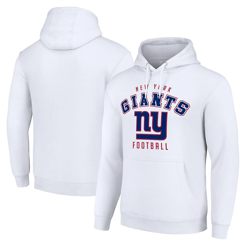 Unisex Starter White New York Giants Logo Pullover Hoodie