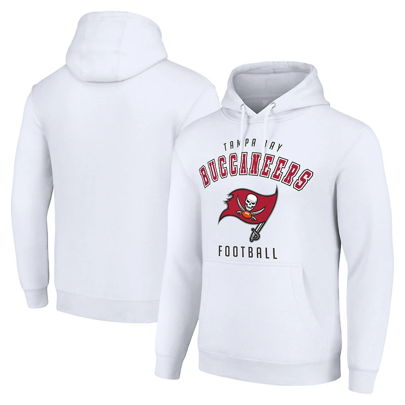 Unisex Starter White Tampa Bay Buccaneers Logo Pullover Hoodie