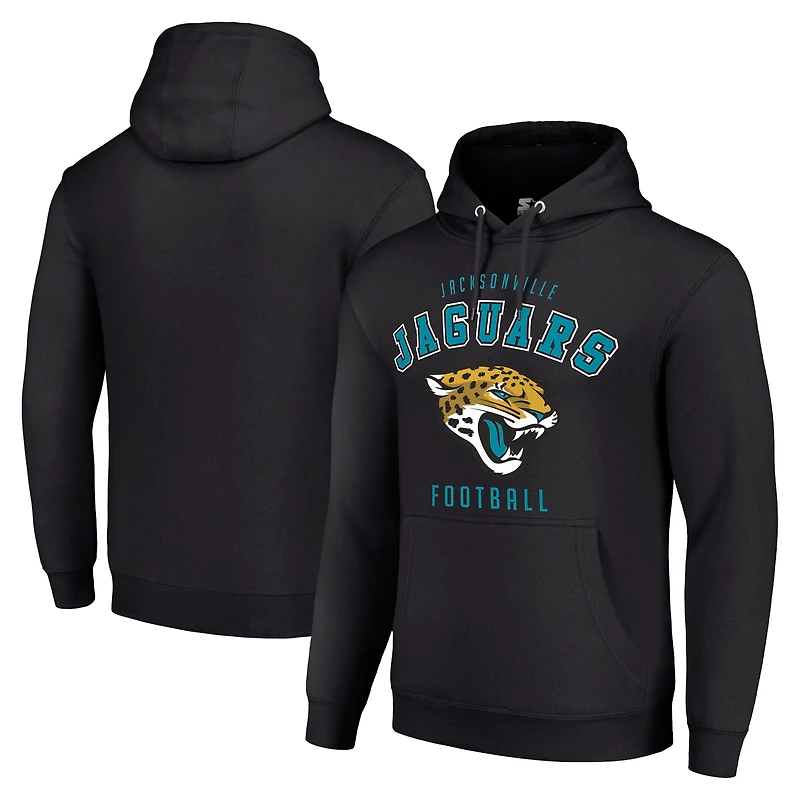 Unisex Starter Black Jacksonville Jaguars Logo Pullover Hoodie
