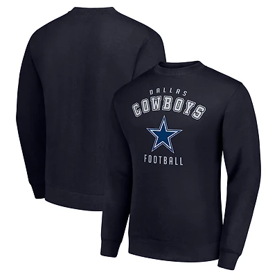 Men's Starter Navy Dallas Cowboys Team Logo Pullover Sweatshirt