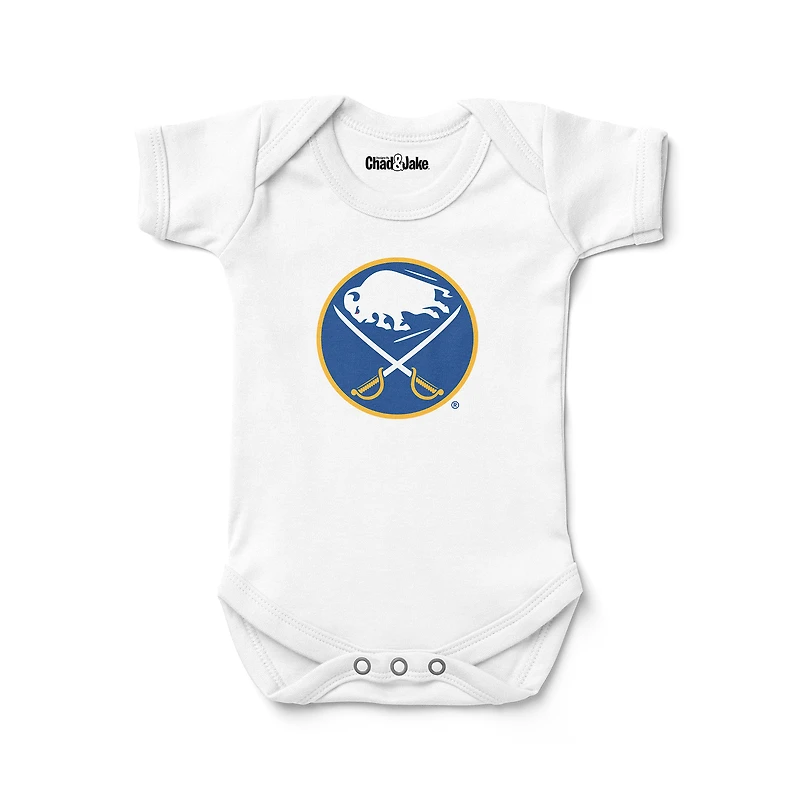 Newborn & Infant Chad & Jake White Buffalo Sabres Primary Logo Bodysuit
