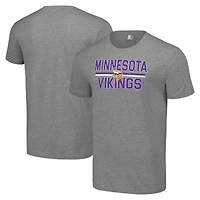 Men's Starter Heather Gray Minnesota Vikings Team Mesh Print Graphic T-Shirt