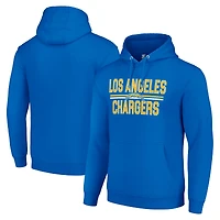 Unisex Starter Royal Los Angeles Chargers Team Mesh Print Graphic Tri-Blend Pullover Hoodie