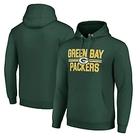 Unisex Starter Green Green Bay Packers Team Mesh Print Graphic Tri-Blend Pullover Hoodie