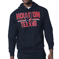 Unisex Starter Navy Houston Texans Team Mesh Print Graphic Tri-Blend Pullover Hoodie