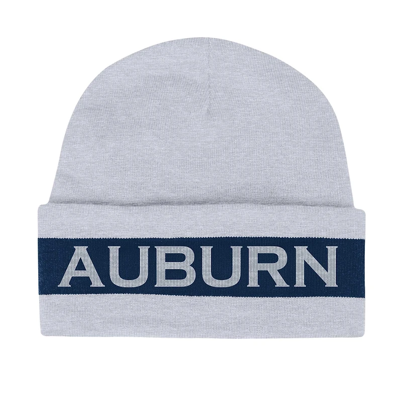 Men's Under Armour Gray Auburn Tigers Jacquard Cuffed Knit Hat
