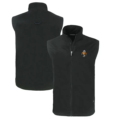 Men's Cutter & Buck Black Tennessee Volunteers Big & Tall Charter Eco Full-Zip Vest