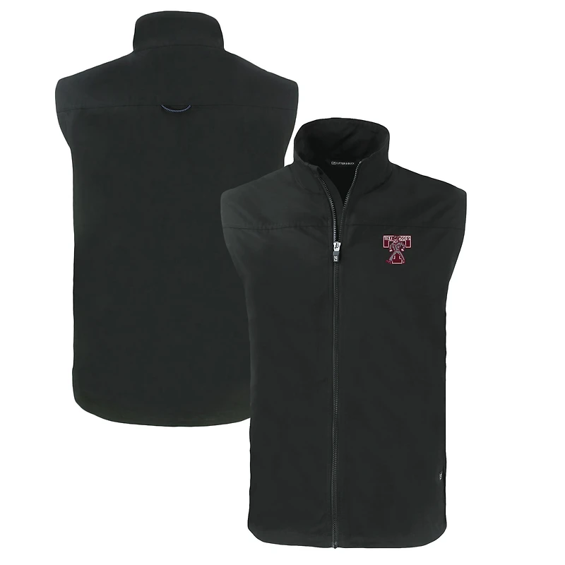 Men's Cutter & Buck Black Texas A&M Aggies Big & Tall Charter Eco Full-Zip Vest