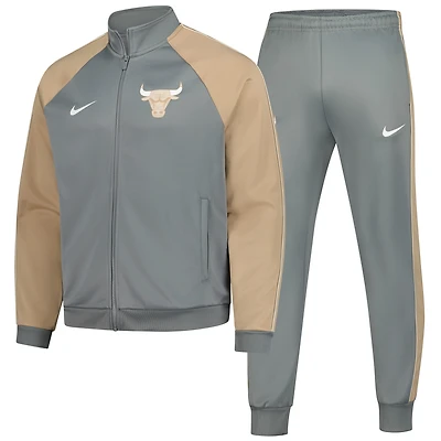Men's Nike Steel Chicago Bulls 2024/25 City Edition Lightweight Full-Zip Jacket & Pants Set