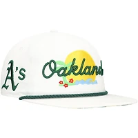 Men's New Era White Athletics Paradise Golfer Adjustable Hat