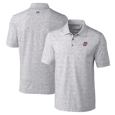 Men's Cutter & Buck  Gray UMass Minutemen Advantage Tri-Blend Space Dye Polo