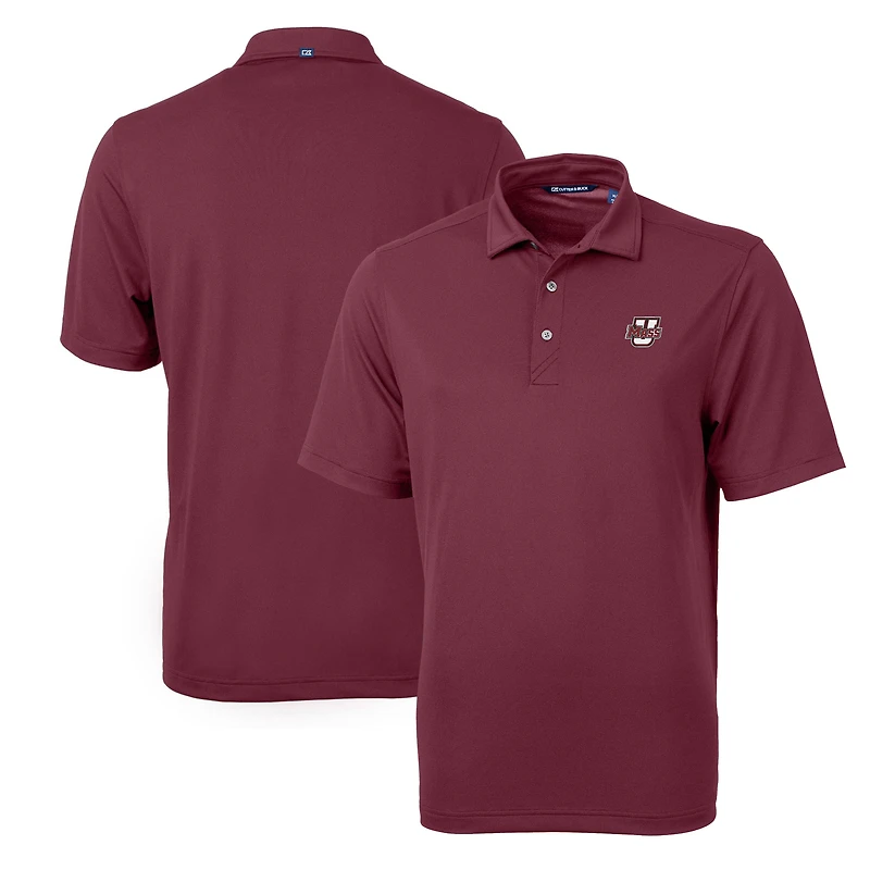 Men's Cutter & Buck  Maroon UMass Minutemen Virtue Eco Pique Recycled Polo