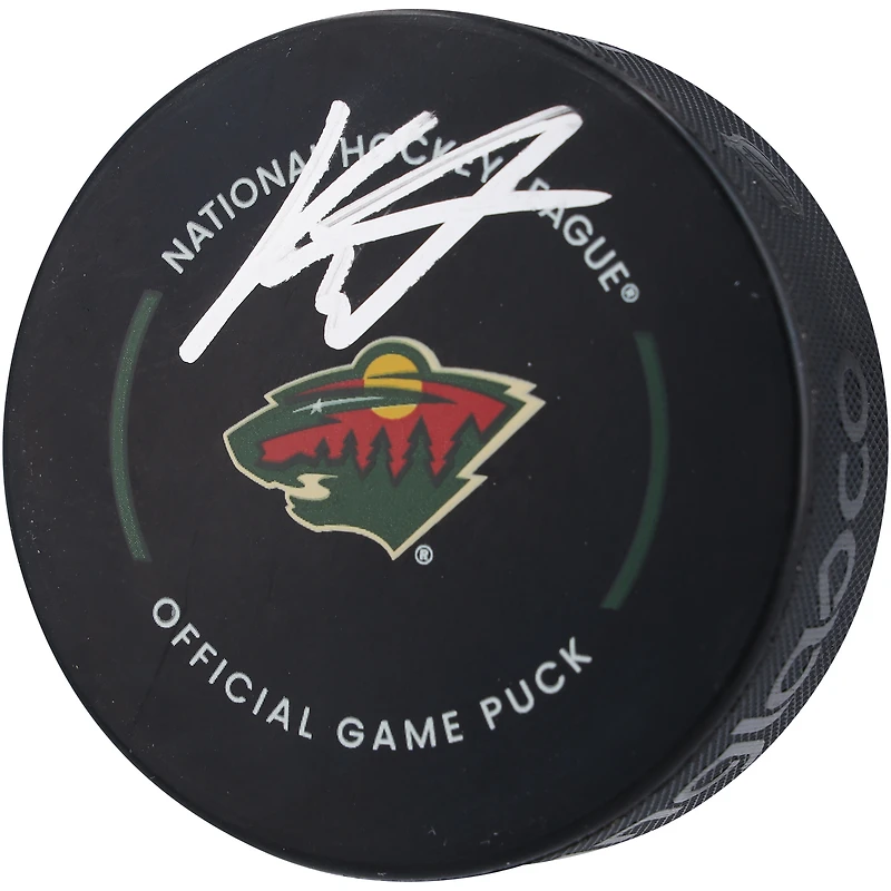 Kirill Kaprizov Minnesota Wild Autographed Official Game Puck