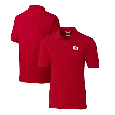 Men's Cutter & Buck Crimson Oklahoma Sooners Big & Tall Advantage Tri-Blend Pique DryTec Polo