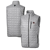 Men's Cutter & Buck Gray South Carolina Gamecocks Rainier PrimaLoft Big & Tall Eco Insulated Full-Zip Puffer Vest
