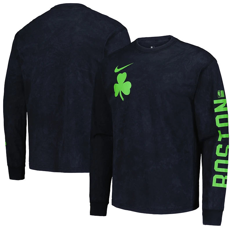 Men's Nike Black Boston Celtics 2024/25 City Edition Courtside Max90 Heavyweight Long Sleeve T-Shirt