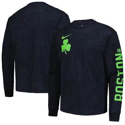 Men's Nike Black Boston Celtics 2024/25 City Edition Courtside Max90 Heavyweight Long Sleeve T-Shirt
