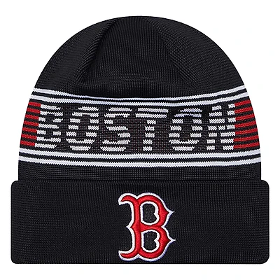 Men's New Era  Navy Boston Red Sox Authentic Collection Cuffed Knit Hat