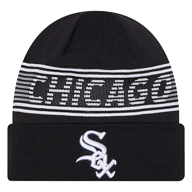 Men's New Era  Black Chicago White Sox Authentic Collection Cuffed Knit Hat