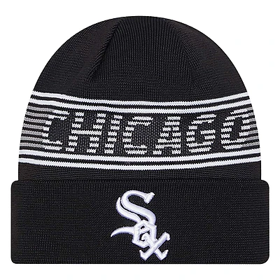 Men's New Era  Black Chicago White Sox Authentic Collection Cuffed Knit Hat