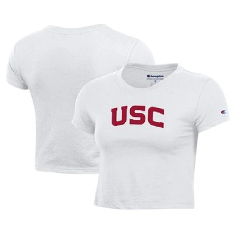 Women's Champion White USC Trojans Core Baby T-Shirt