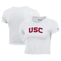 Women's Champion White USC Trojans Core Baby T-Shirt