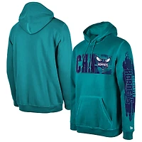 Men's New Era Charlotte Hornets Teal Tip-Off Collection Pullover Hoodie