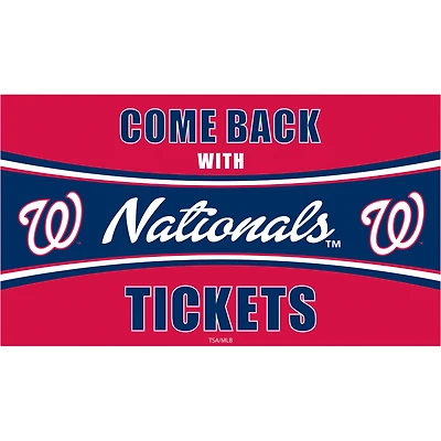 Washington Nationals 28" x 16" Come Back With Tickets Indoor/Outdoor Trapper Mat