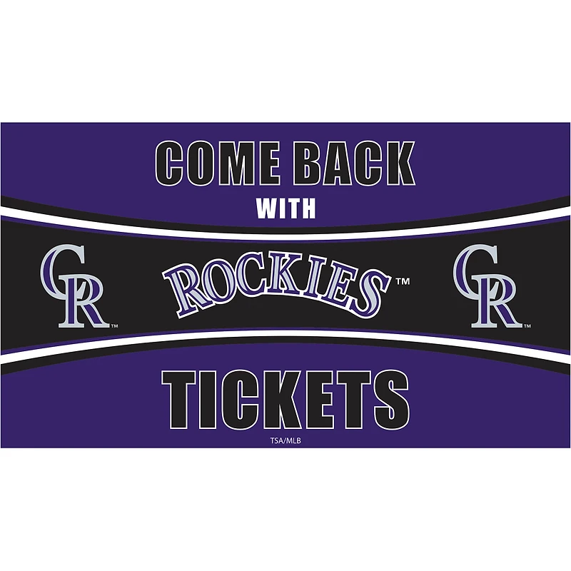 Colorado Rockies 28" x 16" Come Back With Tickets Indoor/Outdoor Trapper Mat