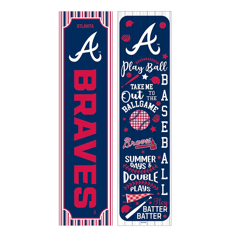 Atlanta Braves 47" Double-Sided Spring Seasonal Porch Leaner Sign