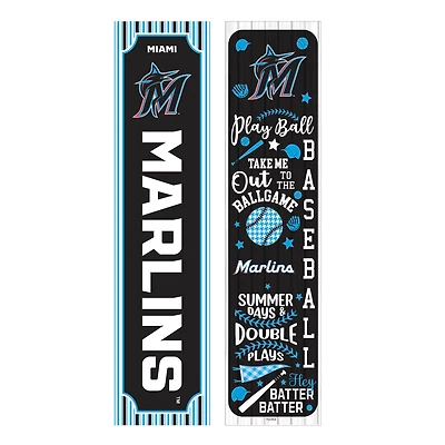 Miami Marlins 47" Double-Sided Spring Seasonal Porch Leaner Sign