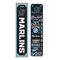 Miami Marlins 47" Double-Sided Spring Seasonal Porch Leaner Sign