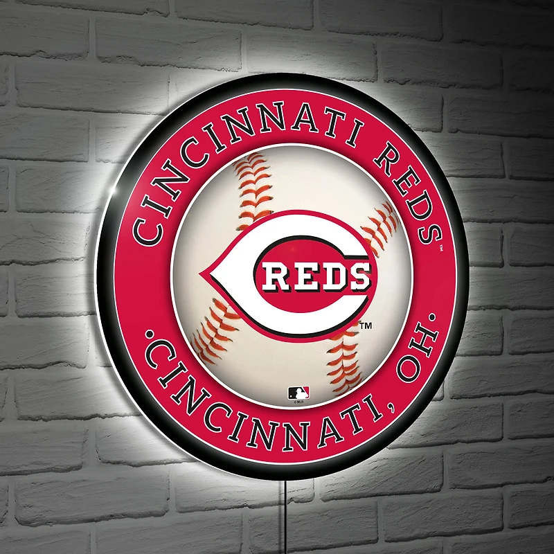 Cincinnati Reds LED XL Round Wall Décor
