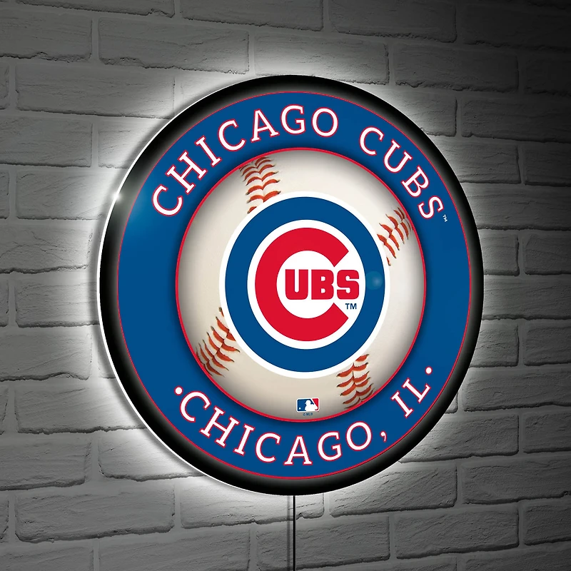Chicago Cubs LED XL Round Wall Décor