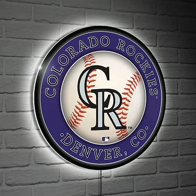 Colorado Rockies LED XL Round Wall Décor