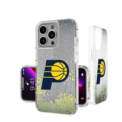 Indiana Pacers Linen Logo iPhone Glitter Case