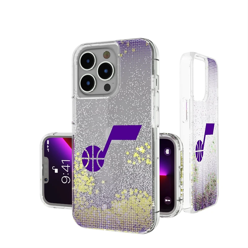 Utah Jazz Linen Logo iPhone Glitter Case