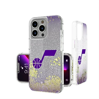 Utah Jazz Linen Logo iPhone Glitter Case