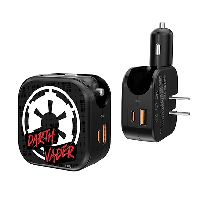 Keyscaper Darth Vader Black Star Wars Ransom 2-In-1 USB A/C Charger