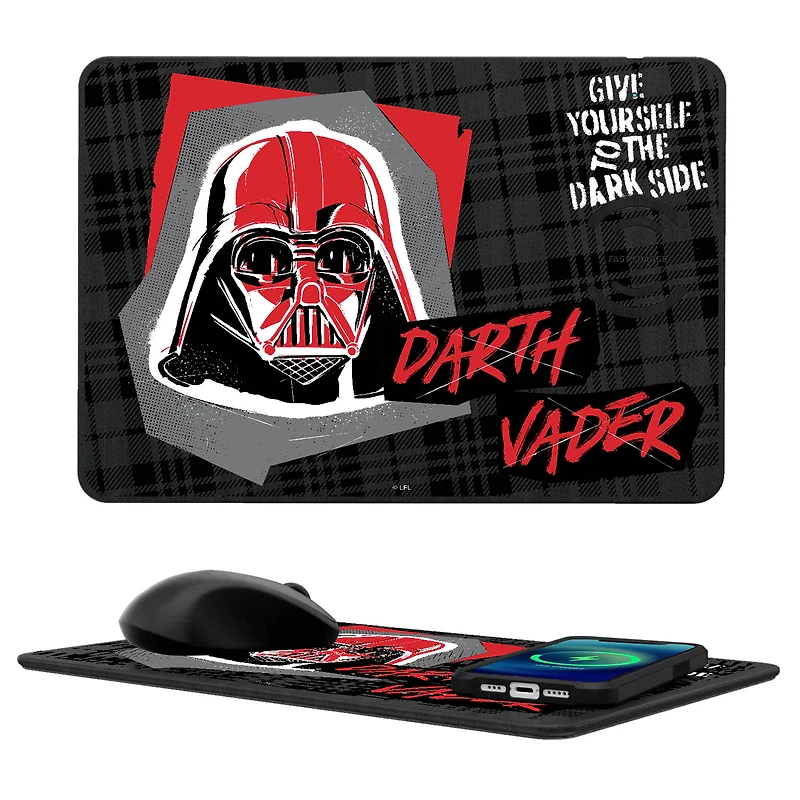 Keyscaper Darth Vader Black Star Wars Ransom Wireless Charger & Mouse Pad