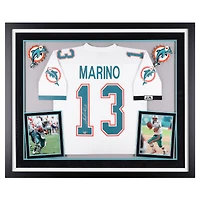 Dan Marino Miami Dolphins Autographed Deluxe Framed Mitchell & Ness White Authentic Jersey