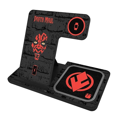 Keyscaper Darth Maul Black Star Wars Iconic 3-in-1 Charging Station