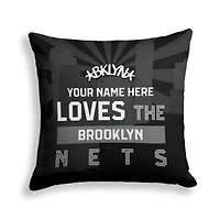 Pegasus Brooklyn Nets 18" x 18" City Skyline Personalized Decor Pillow