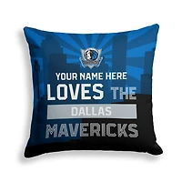 Pegasus Dallas Mavericks 18" x 18" City Skyline Personalized Decor Pillow