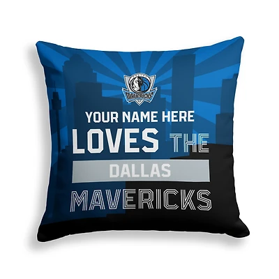 Pegasus Dallas Mavericks 18" x 18" City Skyline Personalized Decor Pillow