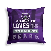 Pegasus Central Arkansas Bears 18" x 18" City Skyline Personalized Decor Pillow